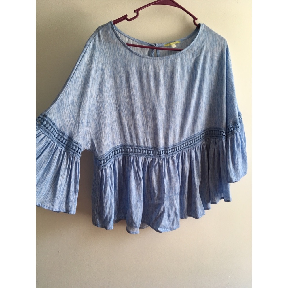 Peplum peasant top